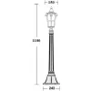 Стеклянный наземный фонарь PORTO 86107 Bl прозрачный Oasis Light