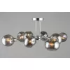 Стеклянная потолочная люстра 938 OML-93807-08 форма шар черная Omnilux