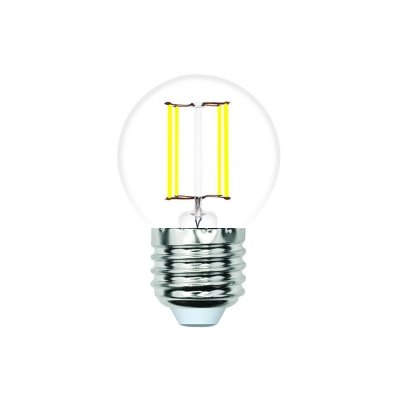 Лампочка светодиодная филаментная LED-G45-SLF LED-G45-6W/3000K/E27/CL/SLF Volpe