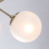 Стеклянная потолочная люстра Оливия 306014006 белая форма шар DeMarkt