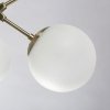 Стеклянная потолочная люстра Оливия 306014006 белая форма шар DeMarkt