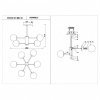 Стеклянная потолочная люстра Aimee SF3309/6C-MBK-CR форма шар черная Seven Fires