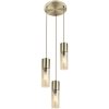Стеклянный подвесной светильник Annika 21000-3HM цилиндр цвет янтарь Globo