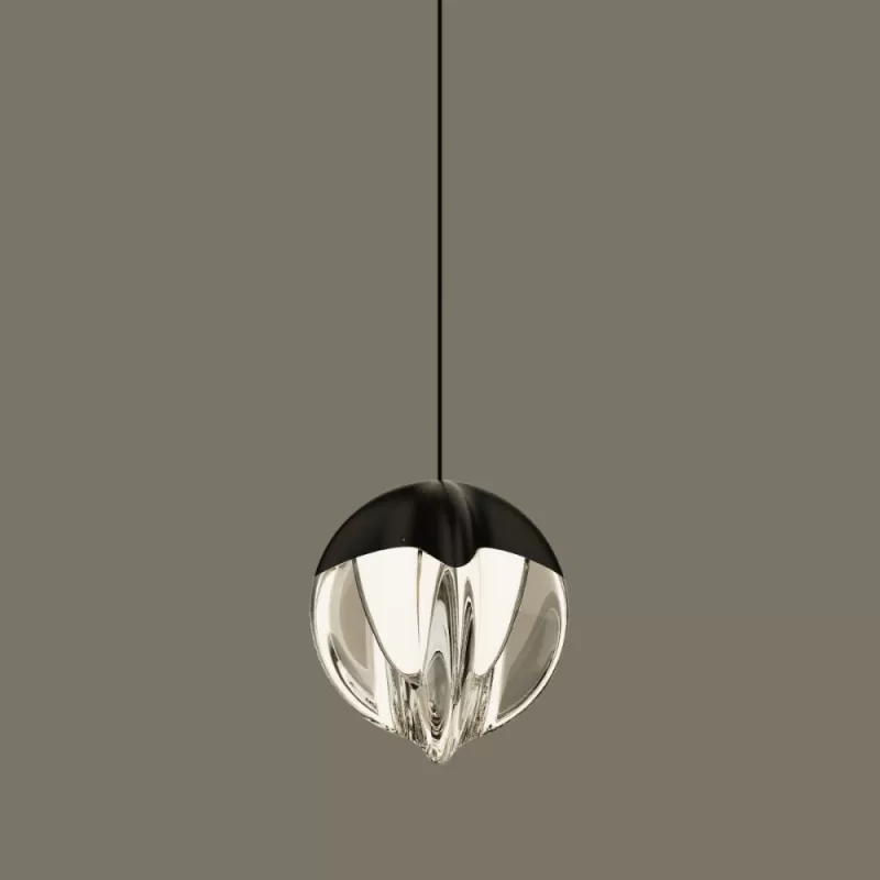 Стеклянный подвесной светильник MD24001033 MD24001033-1A black/clear прозрачный DeLight Collection Стеклянный подвесной светильник MD24001033 MD24001033-1A black/clear прозрачный DeLight Collection