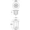 Стеклянный встраиваемый светильник уличный COB 730421 прозрачный Deko-Light