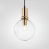 Стеклянный подвесной светильник  PENBALL02 форма шар прозрачный ImperiumLoft