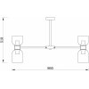 Стеклянная потолочная люстра Savia FR5203PL-16BS белая Freya