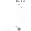 Подвесной светильник Sonos 2300-1 CR форма шар прозрачный iLedex