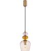 Стеклянный подвесной светильник Vinglas 4339-1P цвет янтарь F-Promo
