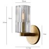 Стеклянное бра Wall lamp 8816W gold/clear цилиндр прозрачное DeLight Collection