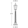 Стеклянный наземный фонарь ALBORG 79707 Bl прозрачный Oasis Light