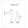 Стеклянное бра Bestia V4030-1W форма шар белое