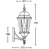 Стеклянный настенный фонарь уличный ASTORIA 2M 91401M Gb ромб прозрачный Oasis Light