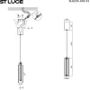 Стеклянный подвесной светильник Bamboo SL6224.403.01 прозрачный цилиндр ST Luce