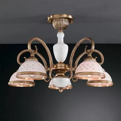 Потолочная люстра 8230 PL 8230/5 Reccagni Angelo белая