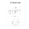 Стеклянное бра Albus A7780AP-2AB форма шар прозрачное Artelamp