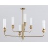 Стеклянная потолочная люстра HIGH LIGHT LH53251 цилиндр белая Ambrella
