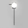 Стеклянный настенный светильник Fredo 40033/1 черный жемчуг форма шар белый Eurosvet