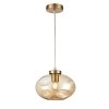 Стеклянный подвесной светильник Alieno VL5354P11 форма шар цвет янтарь Vele Luce