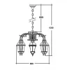 Стеклянный уличный светильник подвесной ROMA L 95270L/6/16L Gb прозрачный Oasis Light