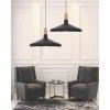 Подвесной светильник Bafido LDP 7754-C BK конус черный Lumina Deco