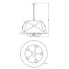 Подвесная люстра Berta V1260-5P конус бежевая