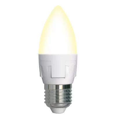 Светодиодный лампочка светодиодная  LED-C37 7W/3000K/E27/FR/DIM PLP01WH картон Uniel
