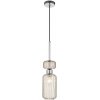 Стеклянный подвесной светильник Gloss 1141/1S Chrome/Beige прозрачный цилиндр Escada