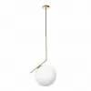Стеклянный подвесной светильник Icl 2578-B белый форма шар Loft It