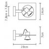 Стеклянное бра Aster D36G0102 черное Fabbian