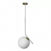 Стеклянный подвесной светильник Icl 2578-B белый форма шар Loft It