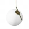 Стеклянный подвесной светильник Icl 2578-B белый форма шар Loft It