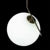 Стеклянный подвесной светильник Icl 2578-B белый форма шар Loft It