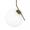 Стеклянный подвесной светильник Icl 2578-B белый форма шар Loft It