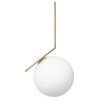 Стеклянный подвесной светильник Icl 2578-B форма шар белый Loft It