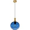 Стеклянный подвесной светильник Melon 10426 Blue форма шар Loft It