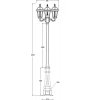 Стеклянный наземный фонарь ROMA S 95209SB 015S 029 Bl прозрачный Oasis Light