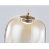 Стеклянный подвесной светильник High Light LH11093 цвет янтарь цилиндр Ambrella