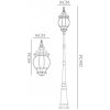 Стеклянный наземный фонарь Atlanta A1047PA-1BN прозрачный Artelamp