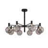 Стеклянная потолочная люстра Eternity 2766-8P серая форма шар Favourite