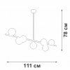 Стеклянная потолочная люстра  V48410-8/7PL форма шар белая Vitaluce