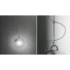 Стеклянный подвесной светильник Miconos A031010 прозрачный форма шар Artemide