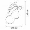 Стеклянное бра  V1467-3/1A белое конус Vitaluce