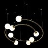 Стеклянный подвесной светильник Infinite 10155/800 Gold форма шар белый Loft It
