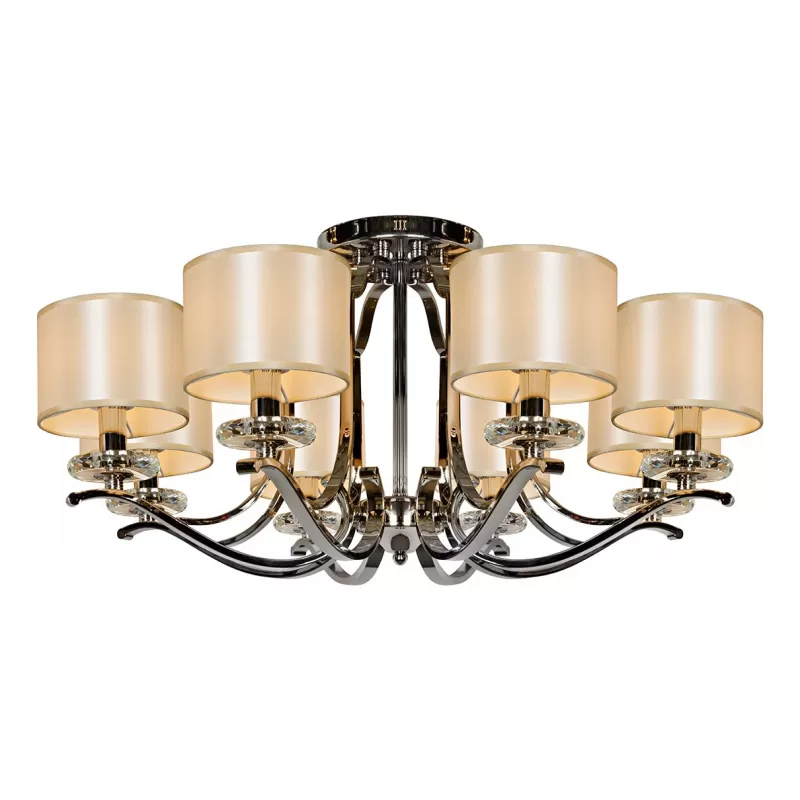 Потолочная люстра London 88389/8 CR цилиндр белая iLamp Потолочная люстра London 88389/8 CR цилиндр белая iLamp