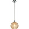 Стеклянный подвесной светильник Pion 10194/1S Amber форма шар цвет янтарь Escada