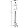 Стеклянный наземный фонарь FARO-FROST L 91107fL Bl Oasis Light