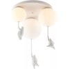 Стеклянный потолочный светильник  LSP-8904 белый форма шар