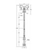 Стеклянный наземный фонарь ELBA 86410B/18L E7 Bl Oasis Light
