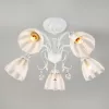 Стеклянная потолочная люстра Floranse 30155/5 белый конус белая Eurosvet